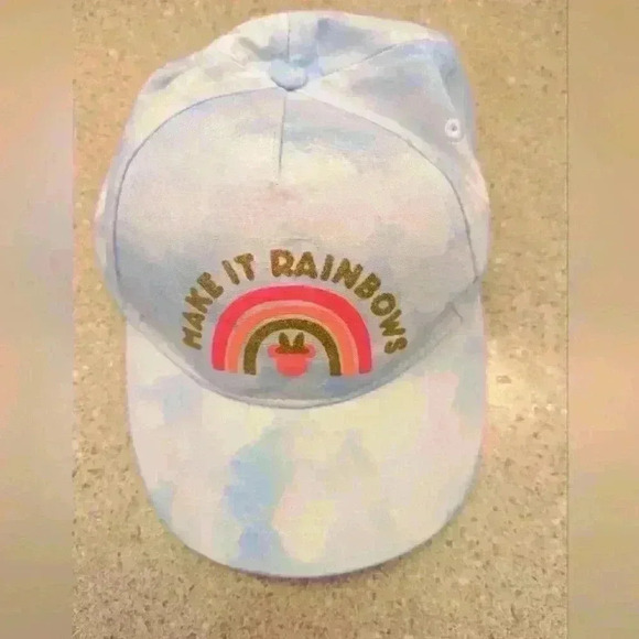 Disney Minnie Mouse Rainbow Adjustable  Baseball Cap| - size kids 6-7 - Picture 1 of 4